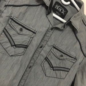 Buckle Black Button Up